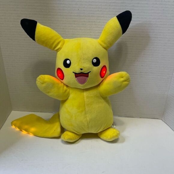 Pokemon Pikachu Plush Doll Light Up Stuffed Toy WCT 2021 Official Pokémon 12" Ta - Picture 1 of 6